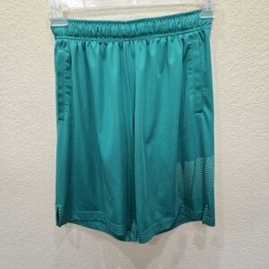 Nike Dri-fit Teal Athletic Performance Shorts 2 Pockets